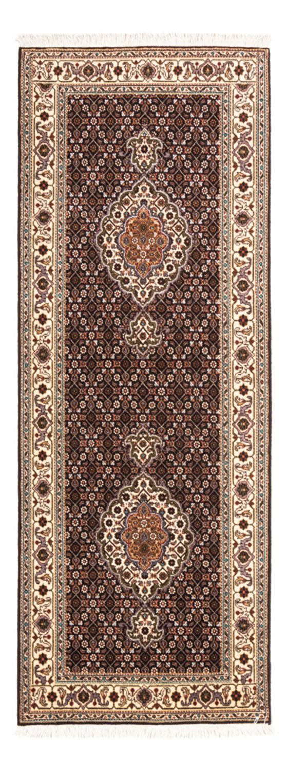 Loper Perzisch tapijt - Tabriz - Royal - 195 x 75 cm - donkerblauw