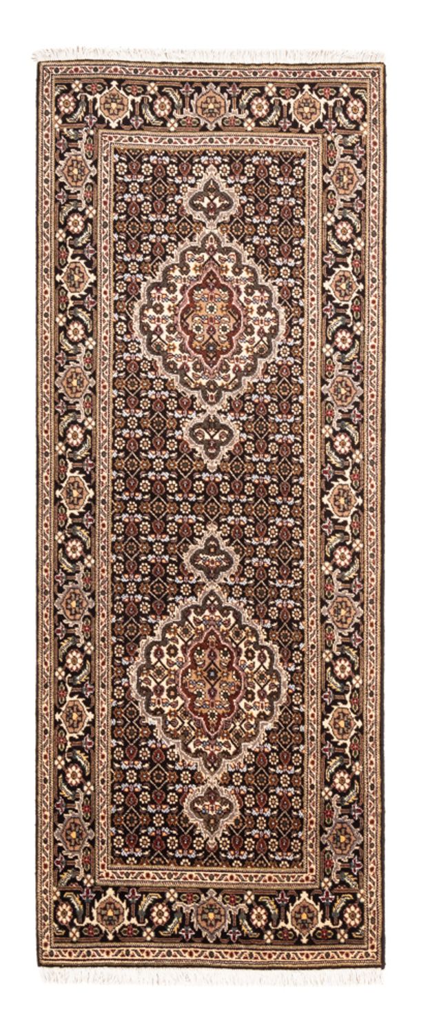 Loper Perzisch tapijt - Tabriz - Royal - 196 x 75 cm - donkerblauw