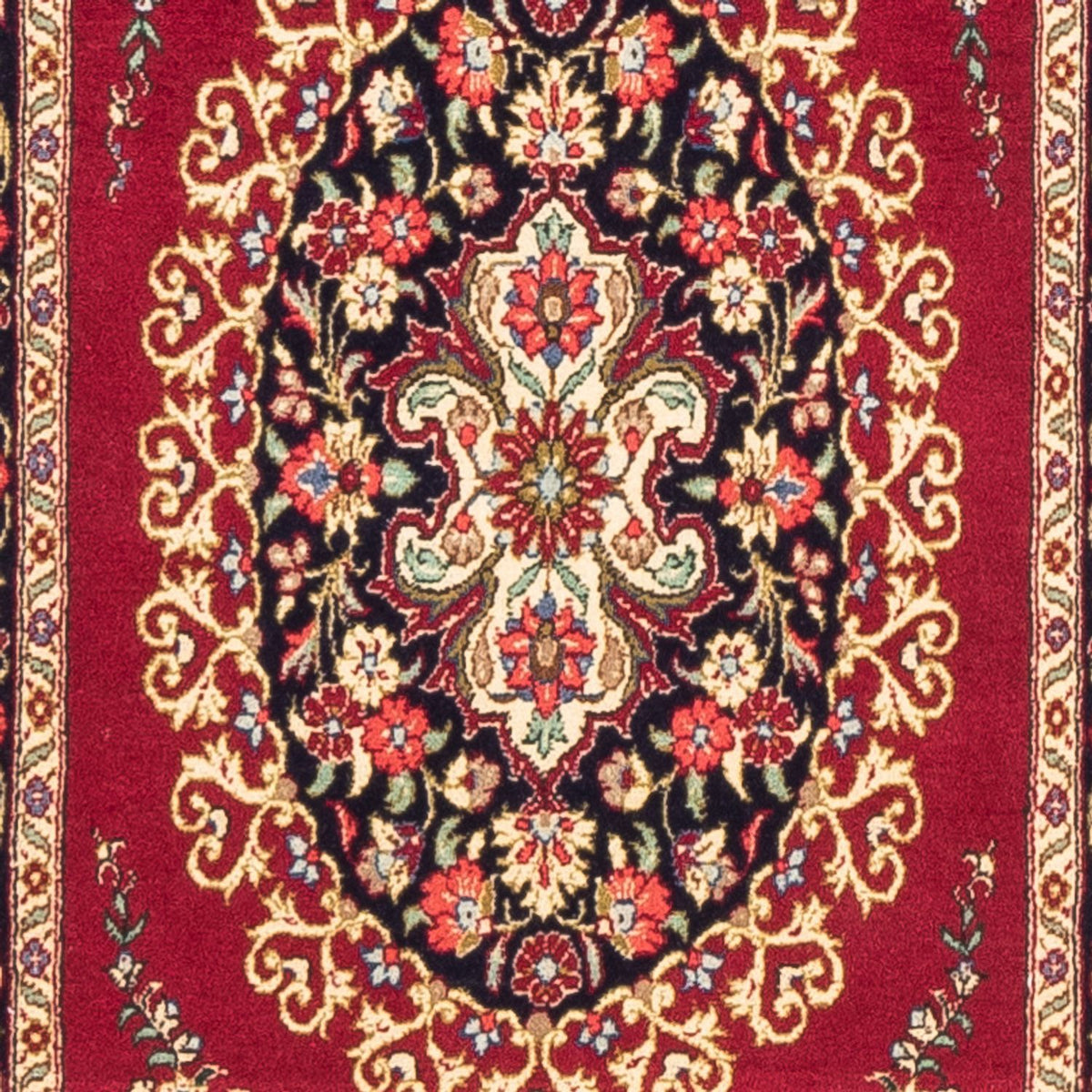 Loper Perzisch tapijt - Ghom - 215 x 65 cm - rood