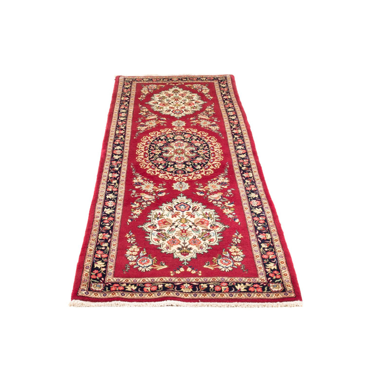 Loper Perzisch tapijt - Ghom - 215 x 65 cm - rood