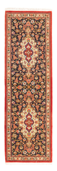 Loper Perzisch tapijt - Ghom - 203 x 65 cm - donkerblauw