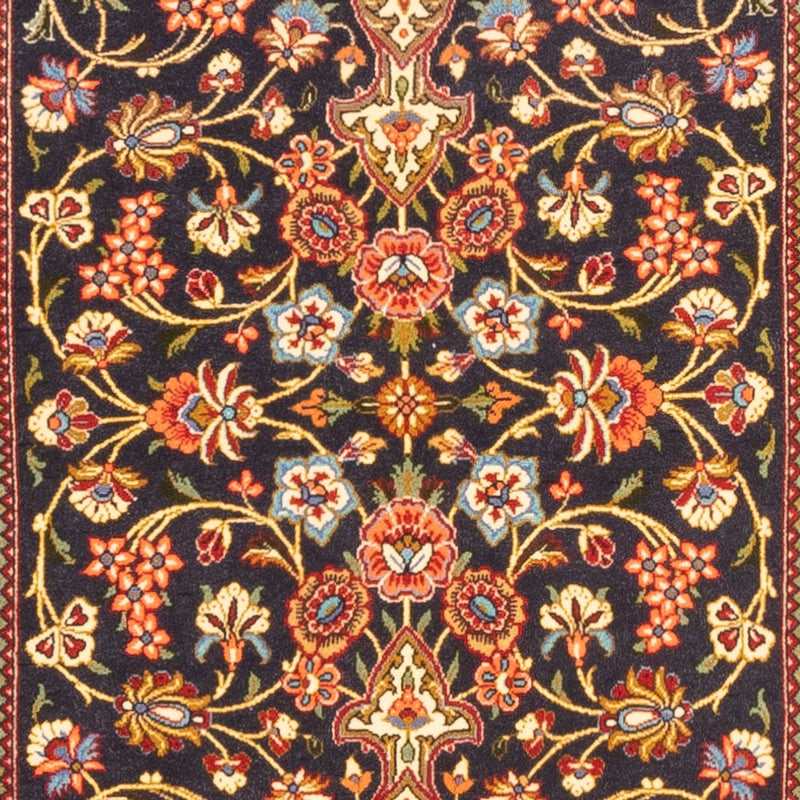 Loper Perzisch tapijt - Ghom - 203 x 65 cm - donkerblauw