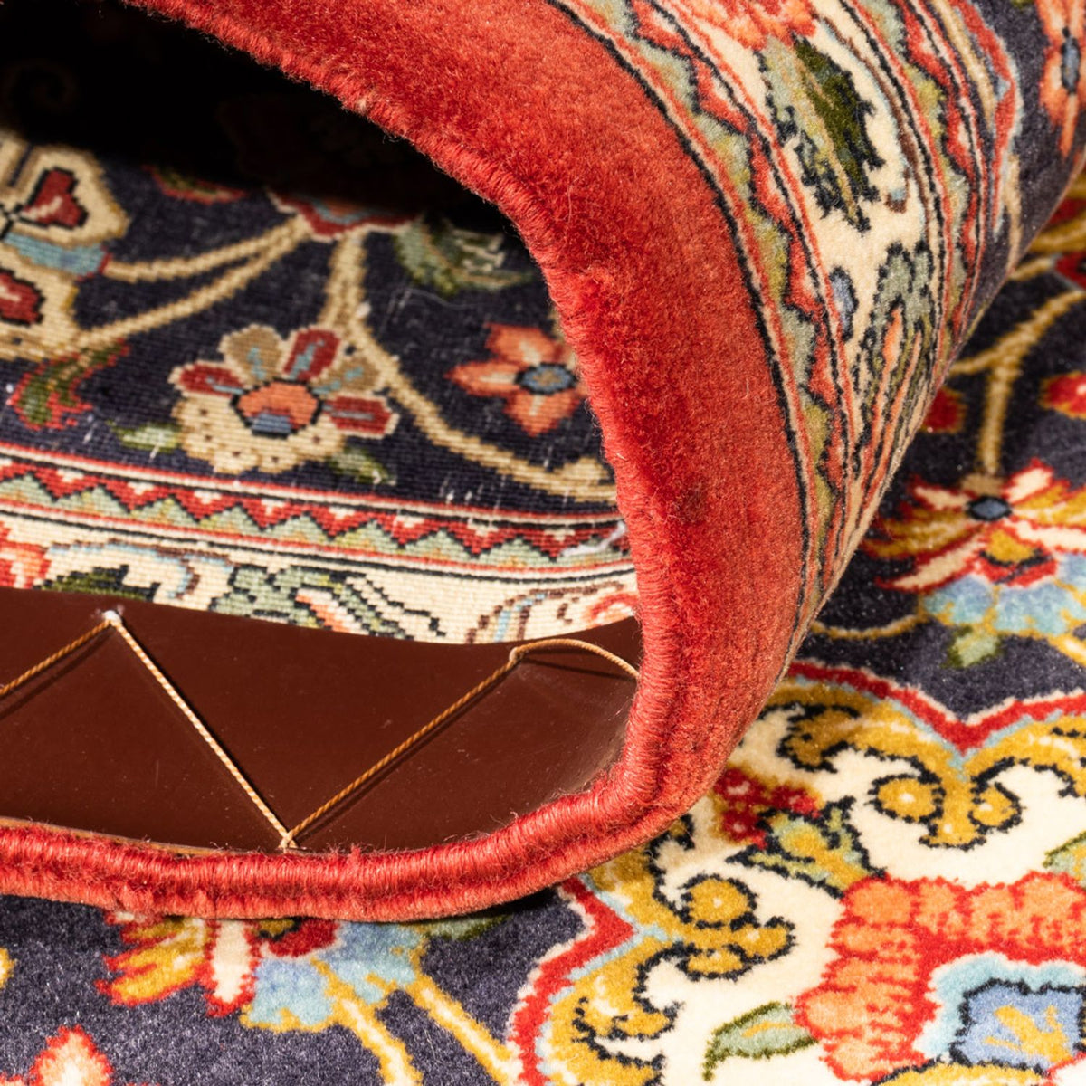 Loper Perzisch tapijt - Ghom - 203 x 65 cm - donkerblauw