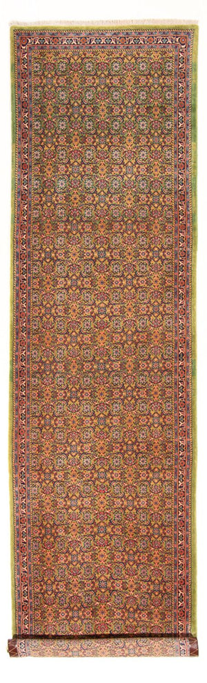 Loper Perzisch tapijt - Tabriz - Royal - 377 x 100 cm - lichtgroen