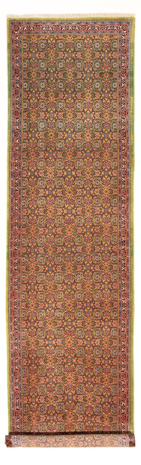 Loper Perzisch tapijt - Tabriz - Royal - 377 x 100 cm - lichtgroen