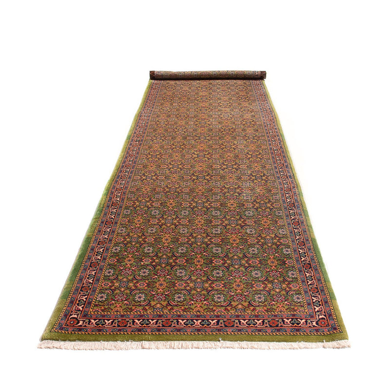 Loper Perzisch tapijt - Tabriz - Royal - 377 x 100 cm - lichtgroen
