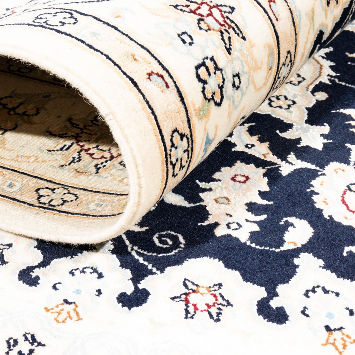 Perzisch tapijt - Nain - Premium - 183 x 119 cm - donkerblauw