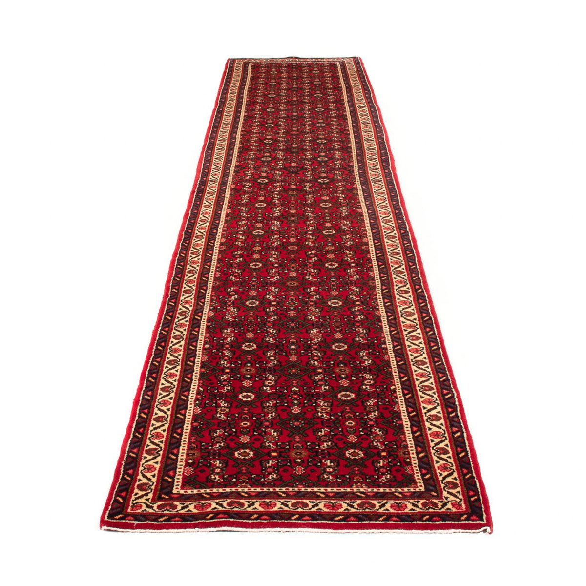 Loper Perzisch Tapijt - Nomadisch - 392 x 85 cm - donkerblauw