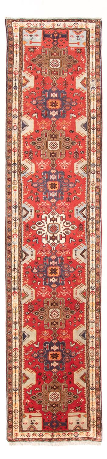 Loper Perzisch Tapijt - Nomadisch - 395 x 87 cm - rood