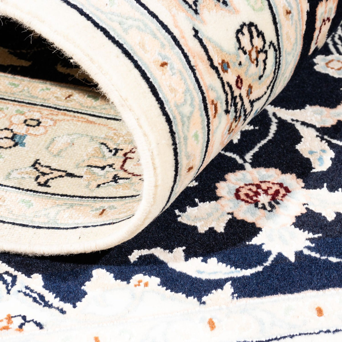 Perzisch tapijt - Nain - Premium - 159 x 105 cm - donkerblauw