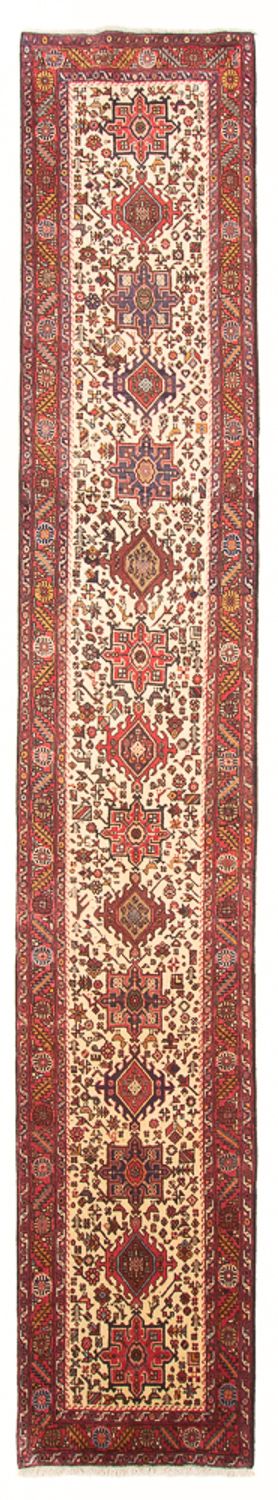 Loper Perzisch Tapijt - Nomadisch - 388 x 77 cm - beige