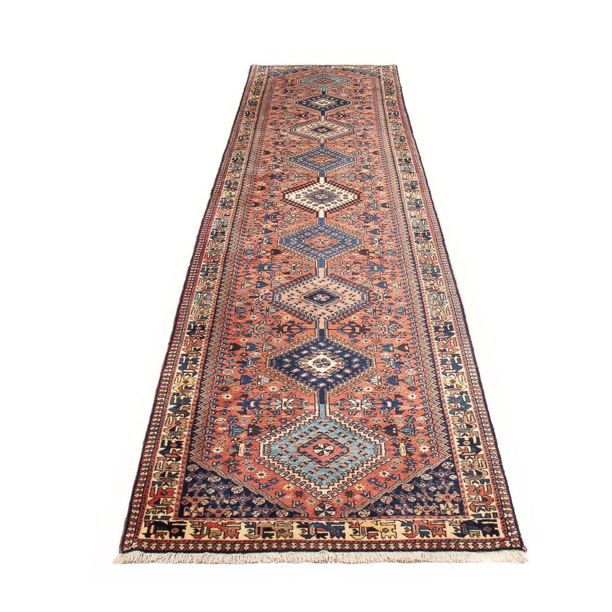 Loper Perzisch Tapijt - Nomadisch - 383 x 80 cm - rood