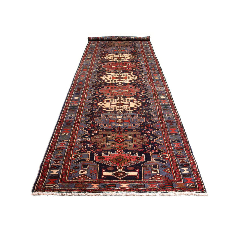 Loper Perzisch Tapijt - Nomadisch - 390 x 103 cm - donkerblauw