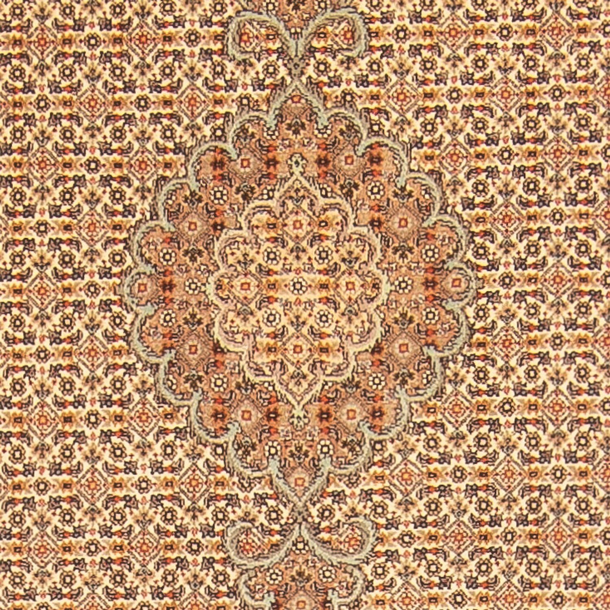 Loper Perzisch tapijt - Tabriz - Royal - 393 x 80 cm - beige