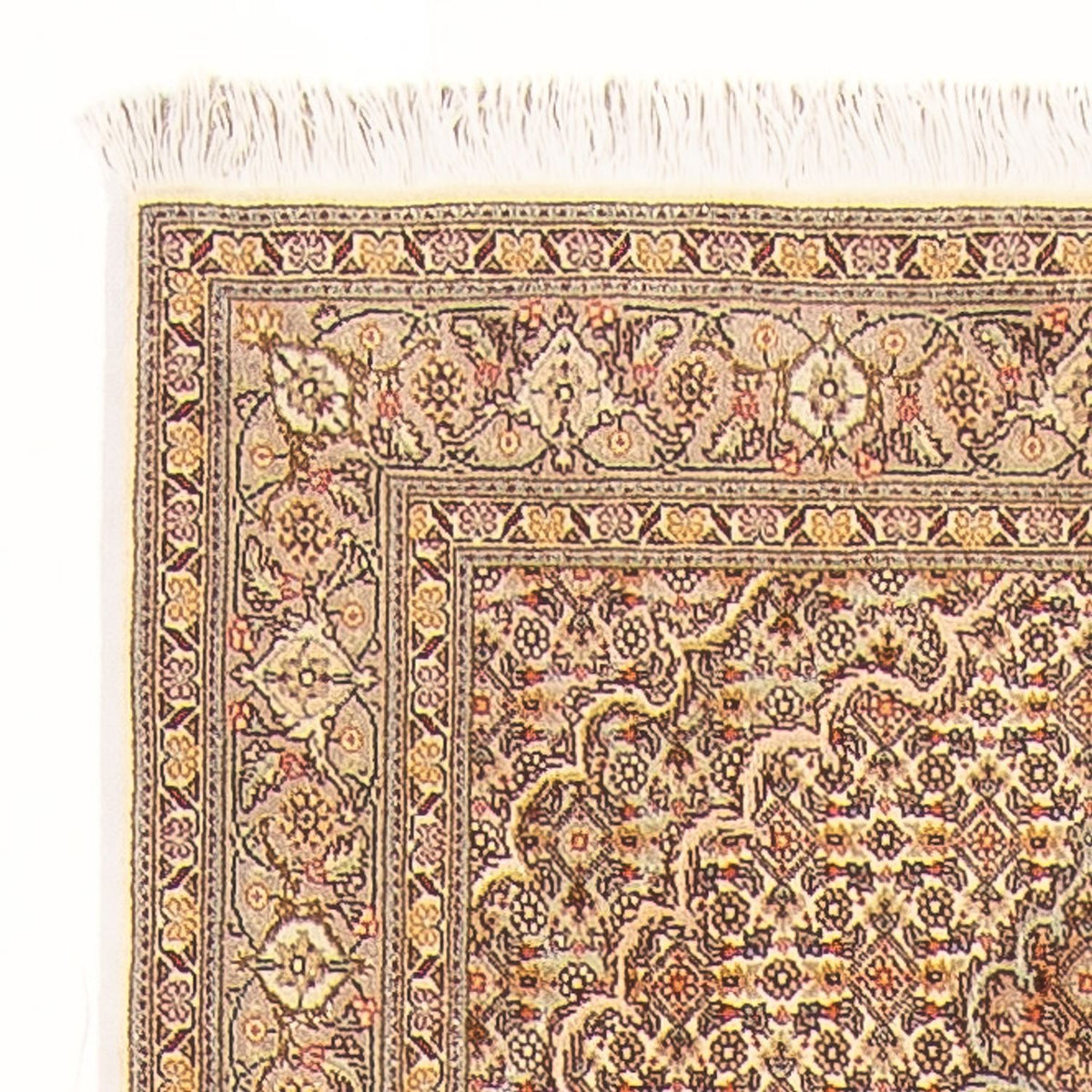 Loper Perzisch tapijt - Tabriz - Royal - 393 x 80 cm - beige