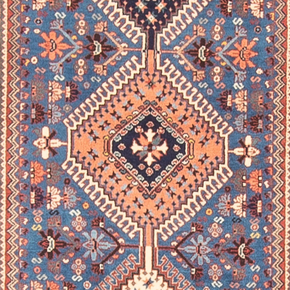 Loper Perzisch Tapijt - Nomadisch - 392 x 82 cm - blauw