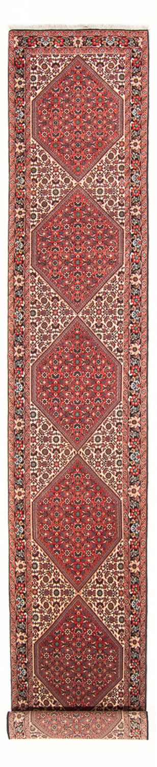 Loper Perzisch tapijt - Bijar - Koninklijk - 406 x 65 cm - beige