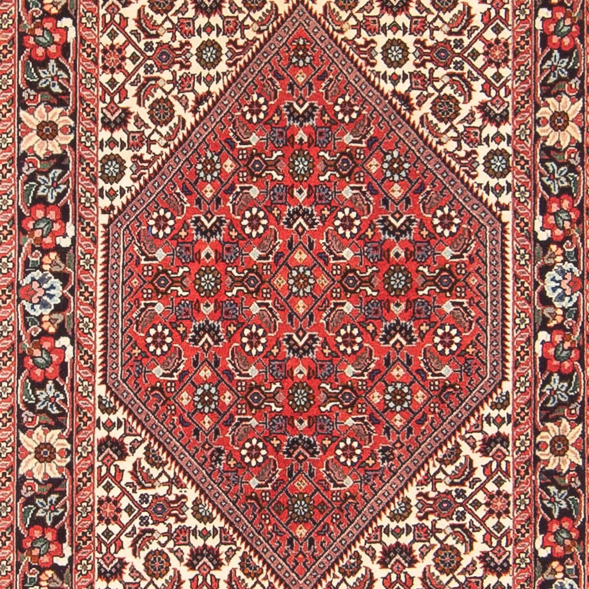 Loper Perzisch tapijt - Bijar - Koninklijk - 406 x 65 cm - beige