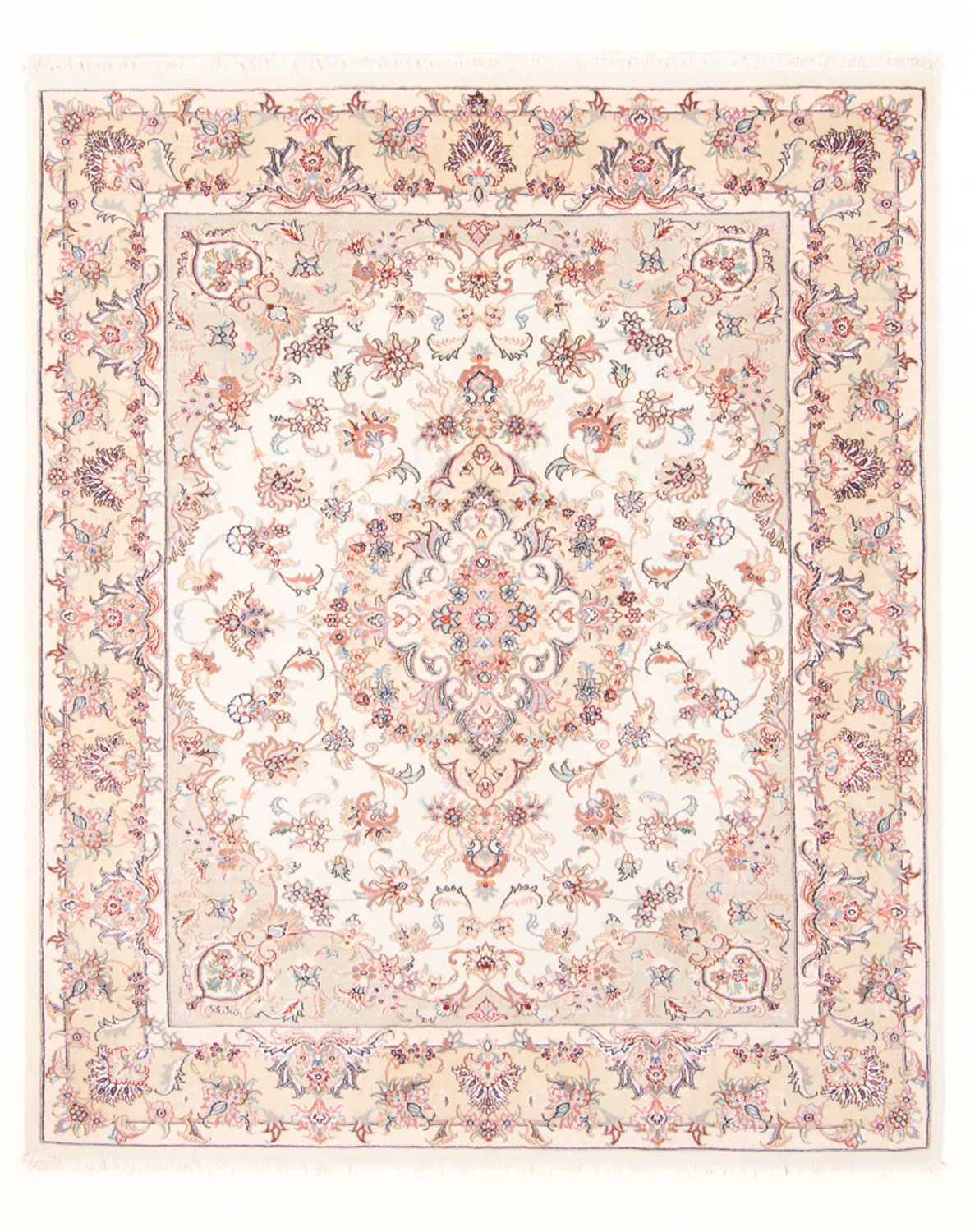 Perzisch tapijt - Tabriz - Royal - 195 x 150 cm - crème