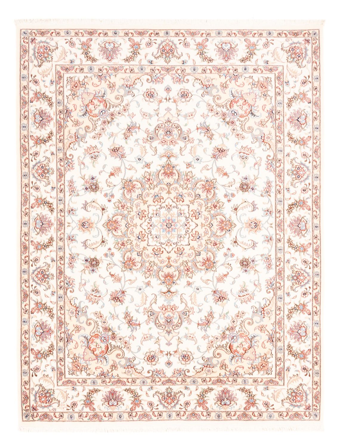 Perzisch tapijt - Tabriz - 196 x 153 cm - crème