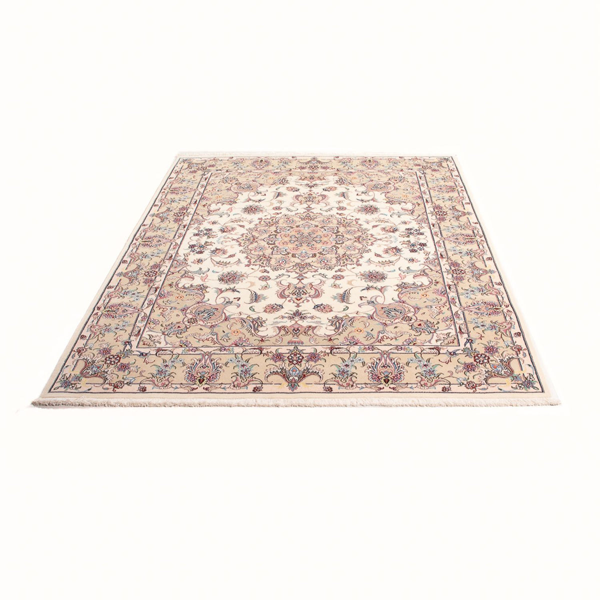 Perzisch tapijt - Tabriz - Royal - 196 x 150 cm - crème