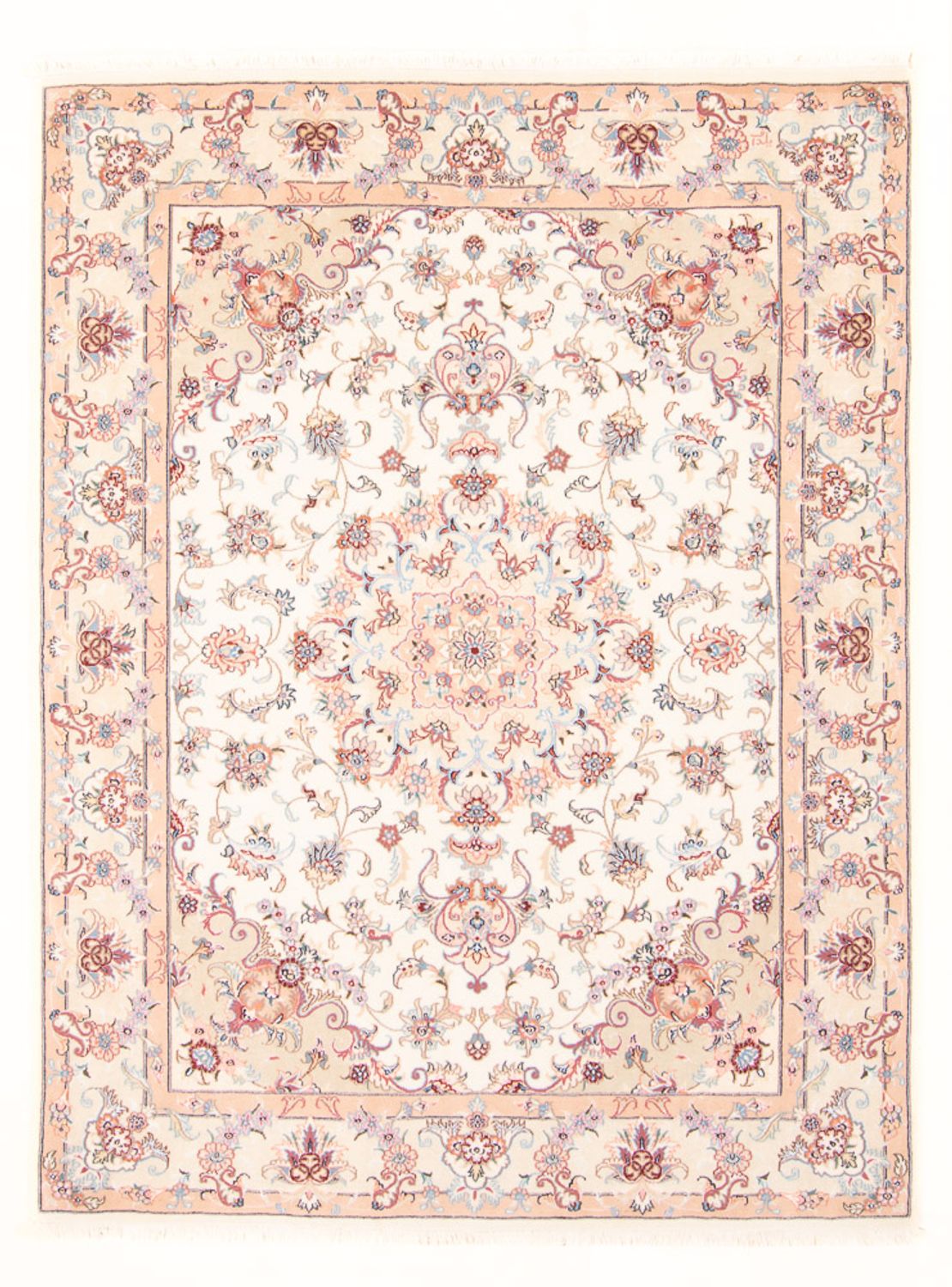 Perzisch tapijt - Tabriz - Royal - 200 x 147 cm - crème