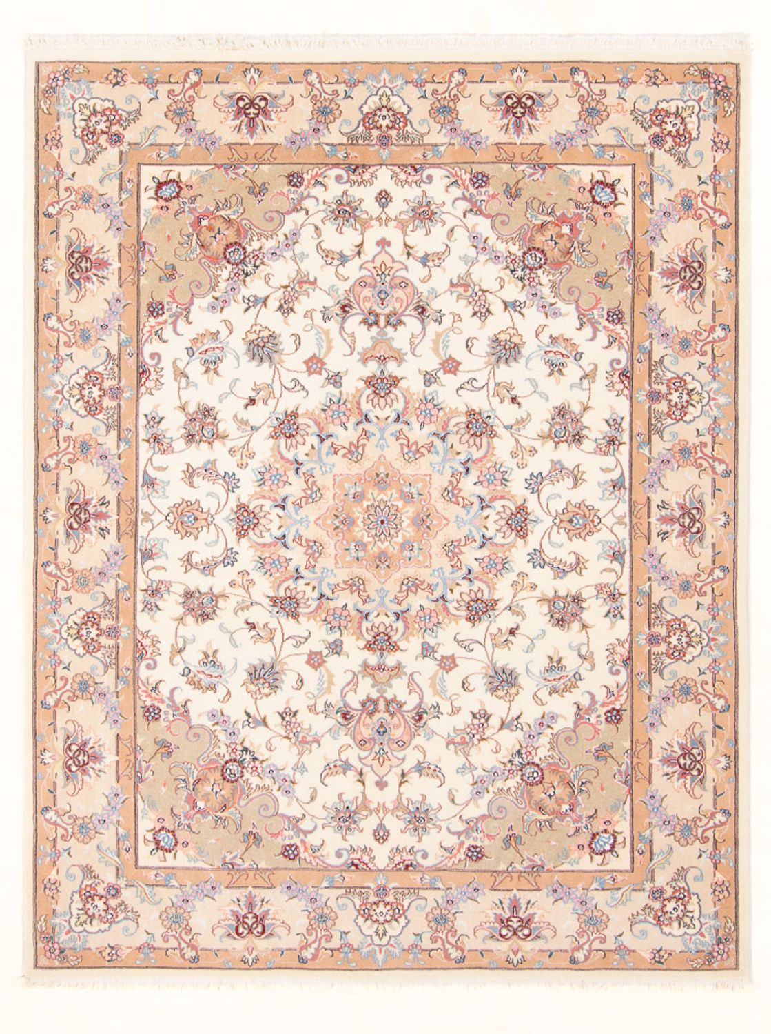Perzisch tapijt - Tabriz - Royal - 195 x 147 cm - crème
