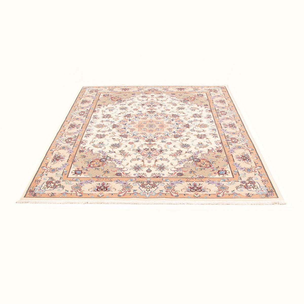 Perzisch tapijt - Tabriz - Royal - 195 x 147 cm - crème