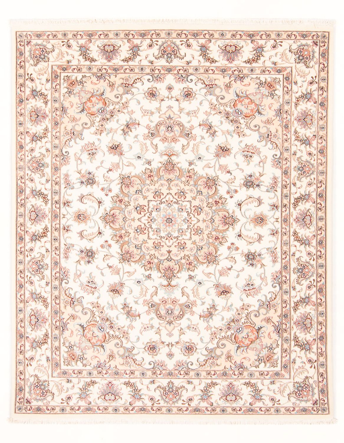 Perzisch tapijt - Tabriz - Royal - 197 x 152 cm - crème