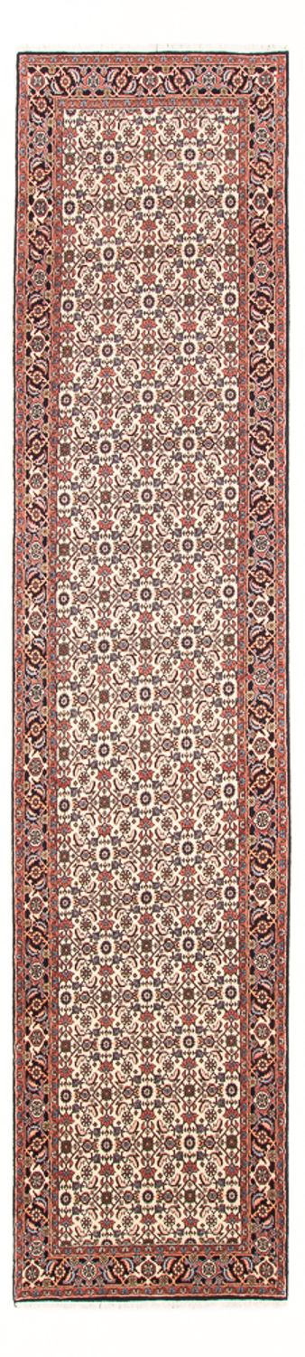 Loper Perzisch tapijt - Bijar - 383 x 85 cm - crème