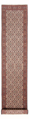 Loper Perzisch tapijt - Bijar - 397 x 85 cm - crème