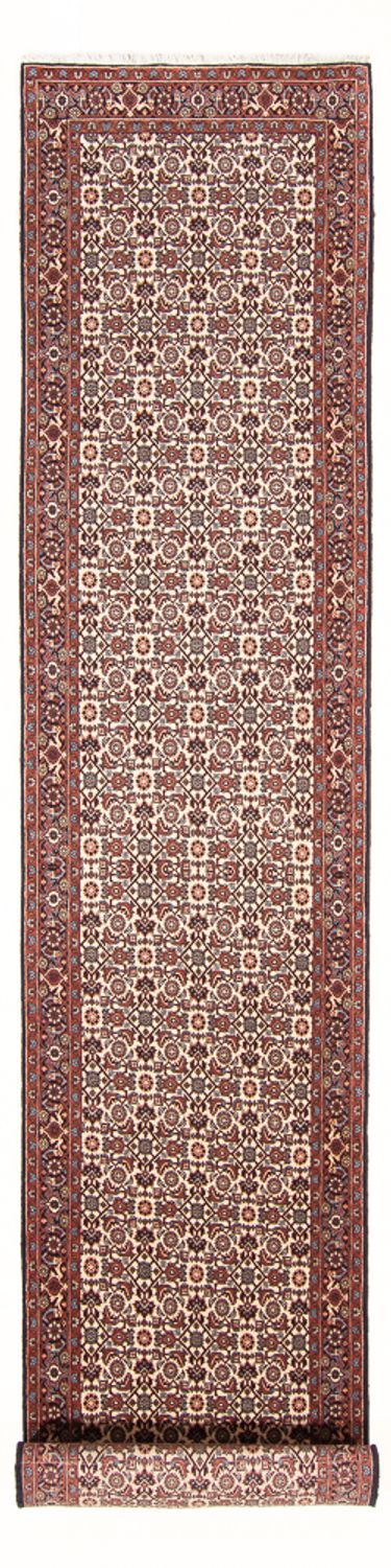 Loper Perzisch tapijt - Bijar - 397 x 85 cm - crème