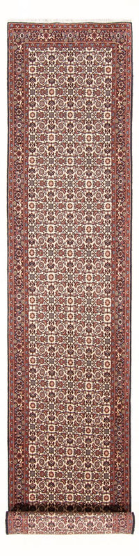 Loper Perzisch tapijt - Bijar - 397 x 85 cm - crème
