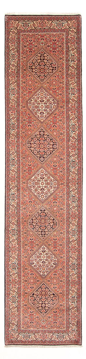 Loper Perzisch tapijt - Bijar - 381 x 89 cm - rood