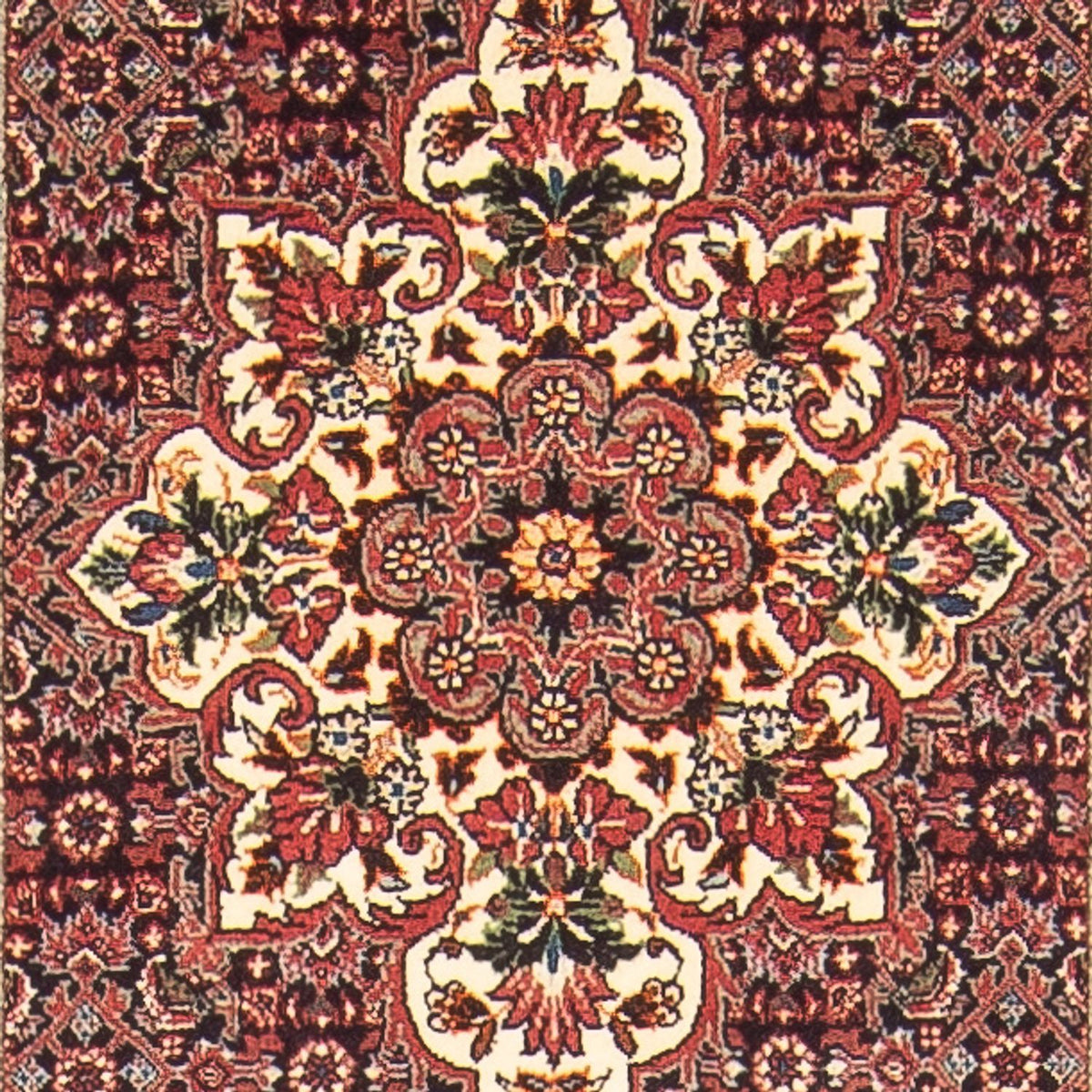 Loper Perzisch tapijt - Bijar - Koninklijk - 357 x 70 cm - donkerblauw