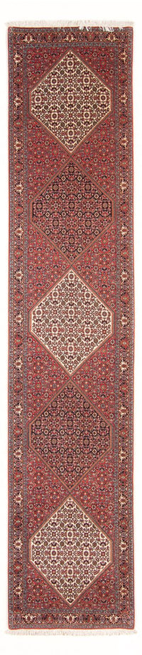 Loper Perzisch tapijt - Bijar - 384 x 77 cm - rood