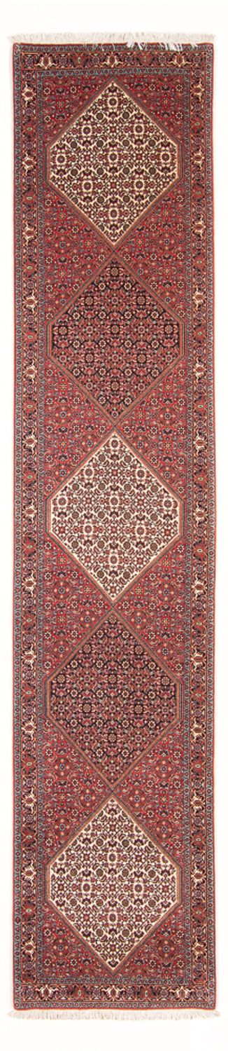 Loper Perzisch tapijt - Bijar - 384 x 77 cm - rood