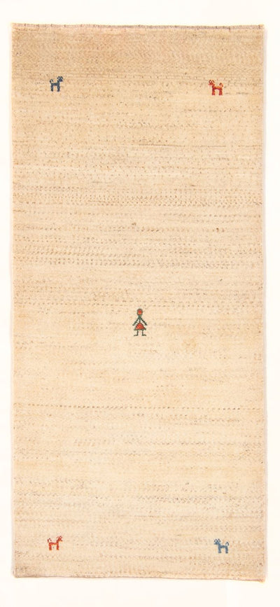 Perzische Gabbeh Tapijt 82x171cm - Perserteppich Wollteppich - crème