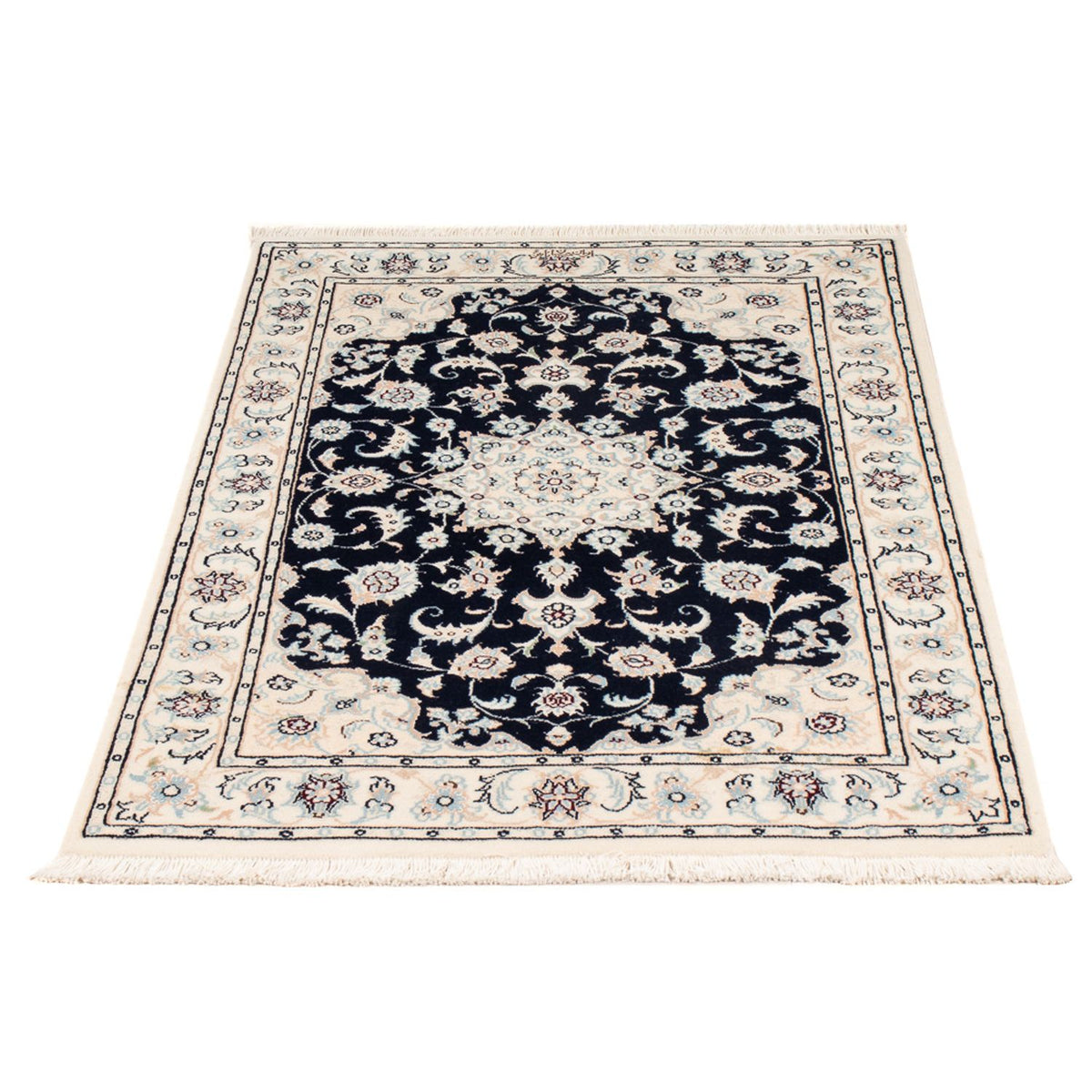 Perzisch tapijt - Nain - Premium - 123 x 80 cm - donkerblauw
