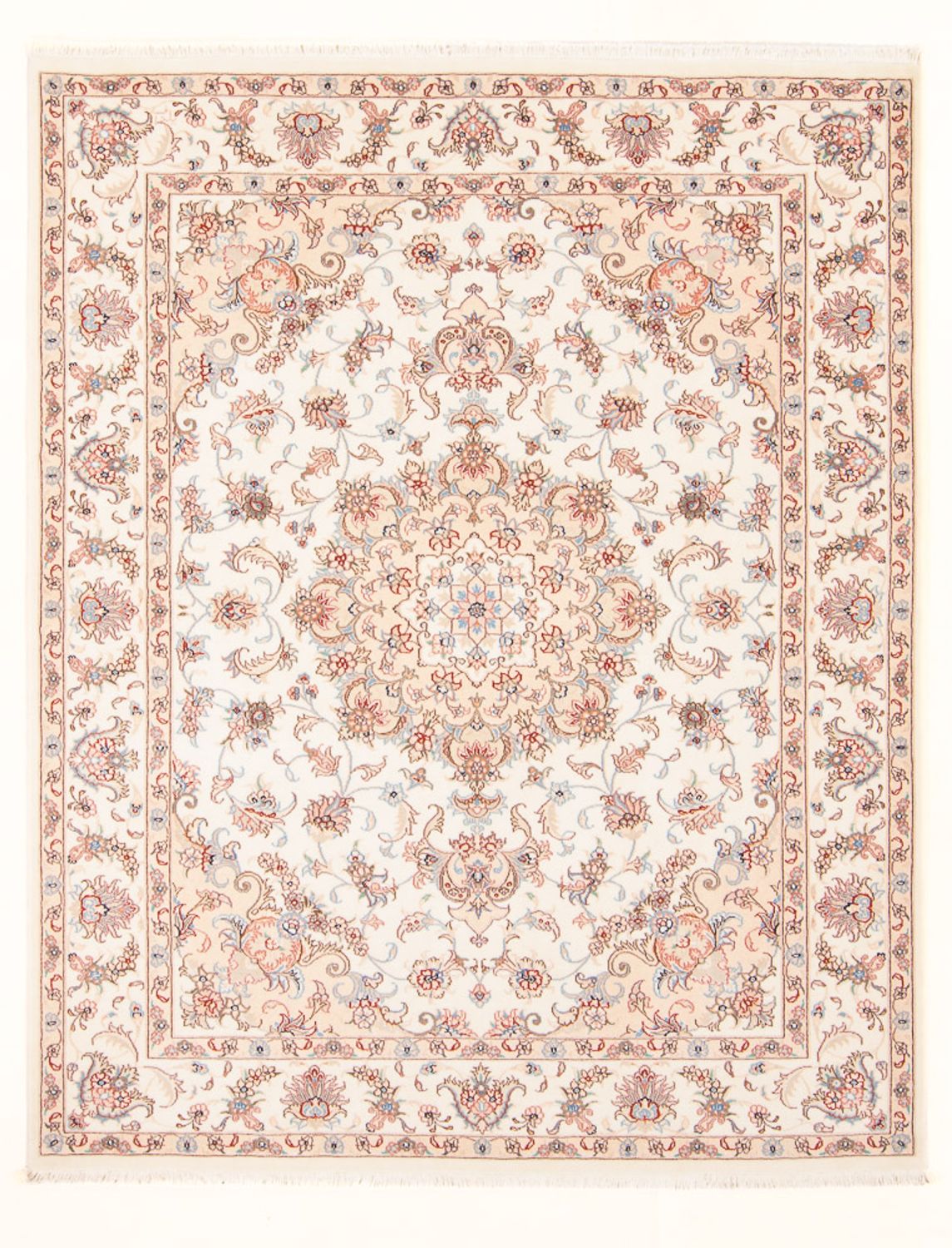 Perzisch tapijt - Tabriz - Royal - 198 x 150 cm - crème