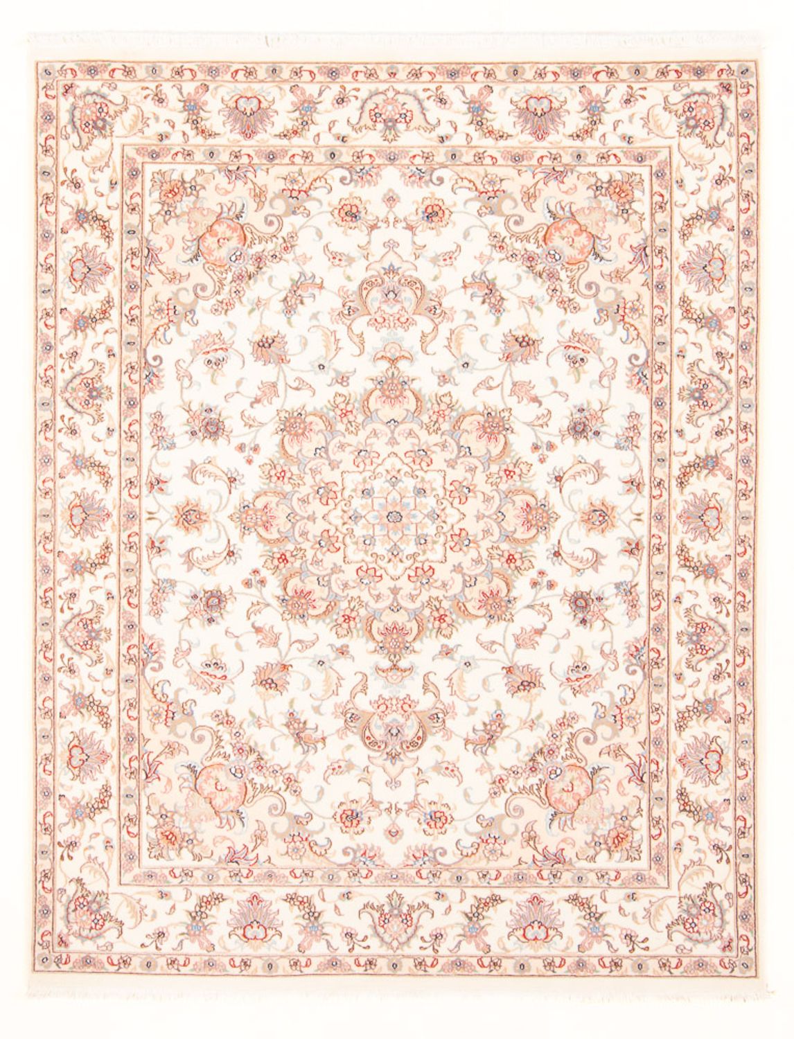 Perzisch tapijt - Tabriz - Royal - 194 x 148 cm - crème