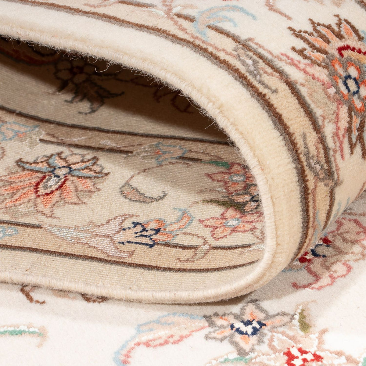 Loper Perzisch tapijt - Tabriz - Royal - 294 x 89 cm - crème