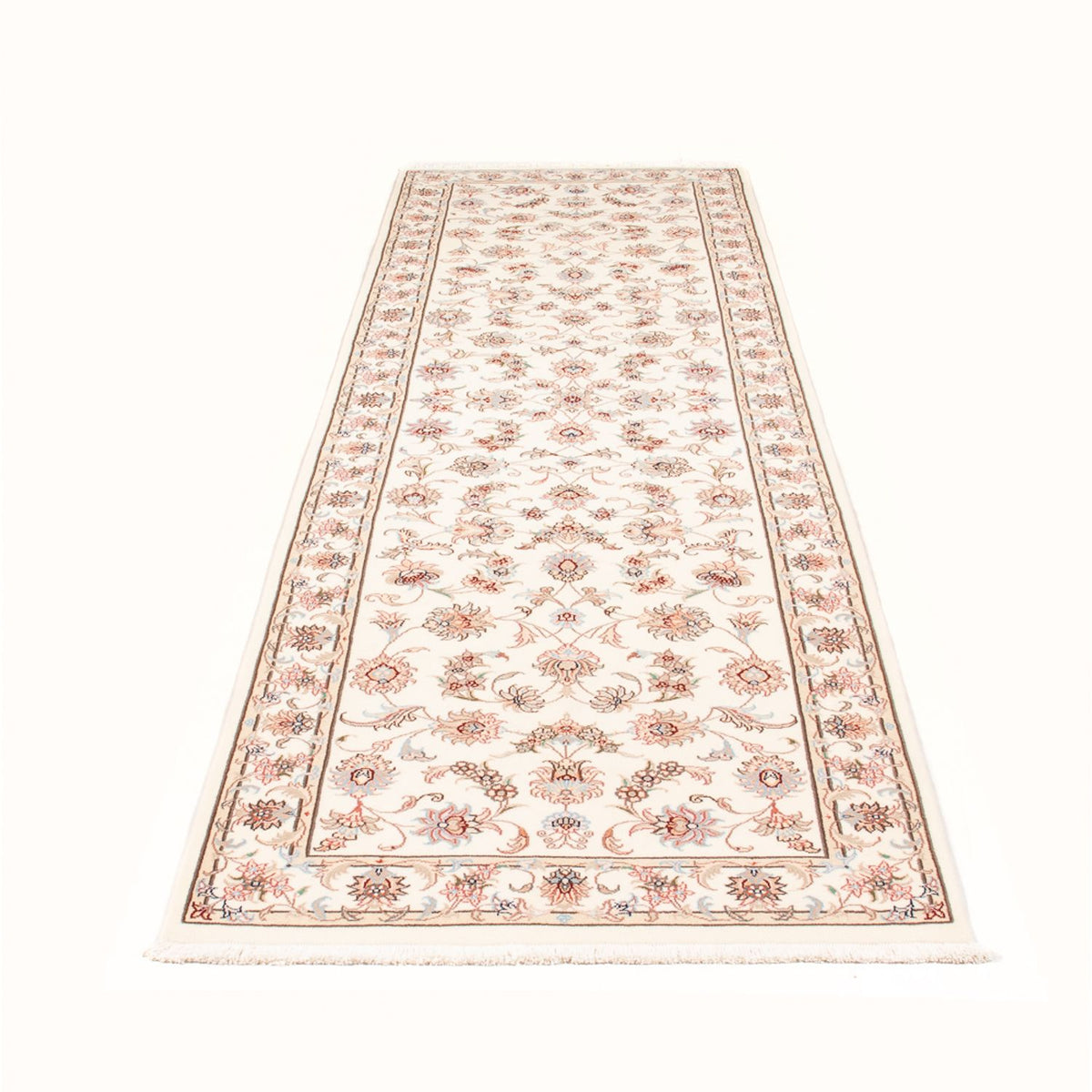 Loper Perzisch tapijt - Tabriz - Royal - 294 x 89 cm - crème