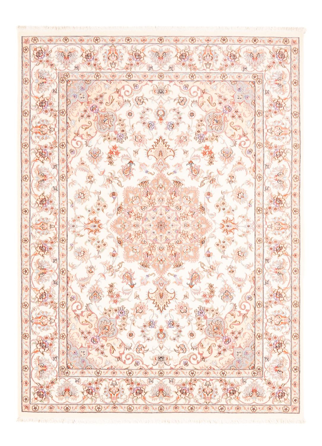 Perzisch tapijt - Tabriz - 202 x 150 cm - crème