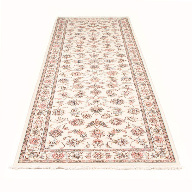 Loper Perzisch tapijt - Tabriz - Royal - 298 x 91 cm - crème