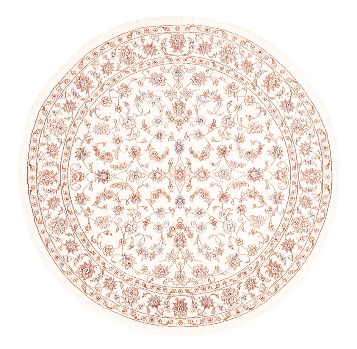 Perzisch tapijt - Tabriz rond  - 153 x 150 cm - crème