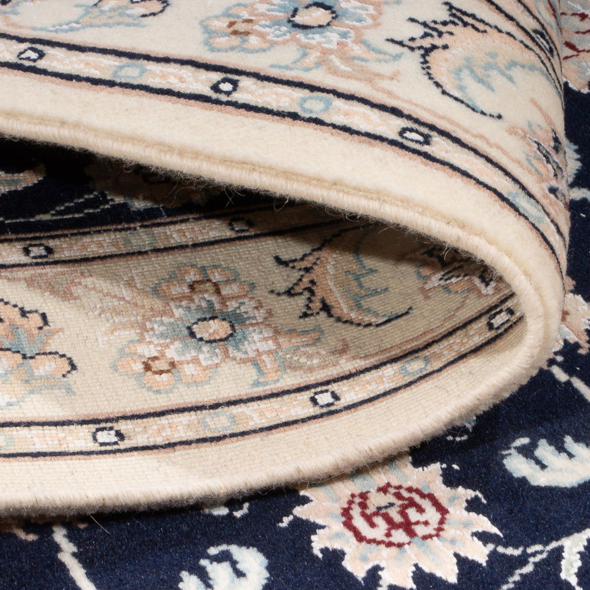 Perzisch tapijt - Nain - Premium - 120 x 80 cm - donkerblauw