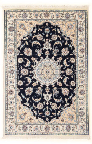 Perzisch tapijt - Nain - Premium - 122 x 80 cm - donkerblauw