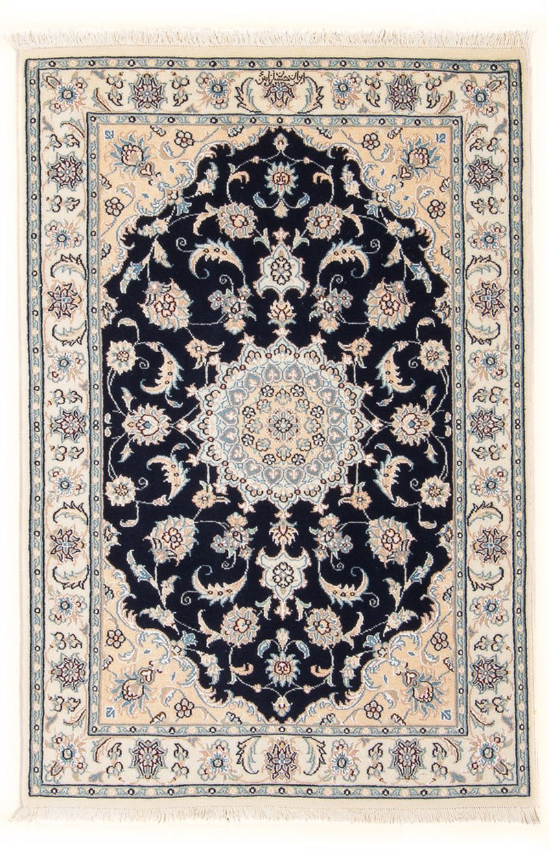 Perzisch tapijt - Nain - Premium - 122 x 80 cm - donkerblauw