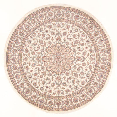Perzisch tapijt - Tabriz - Royal rond  - 250 x 250 cm - crème